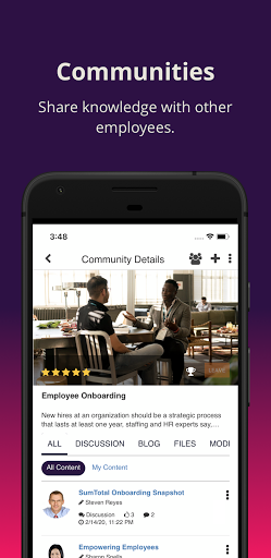 Screenshot of SumTotal Mobile