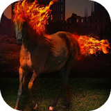 Horse with fiery mane live wp icon
