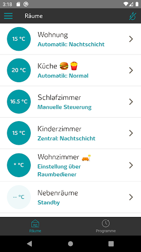 Android application enviaM Wärme-App screenshort