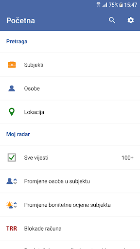 Android application Fininfo screenshort
