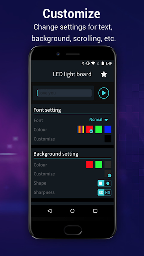 Blinking LED banner Screen 3