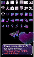 screenshot of Violet Hearts Theme +HOME