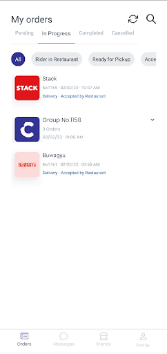 Android application Chew Kitchen POS screenshort