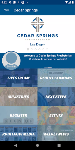 Android application Cedar Springs screenshort