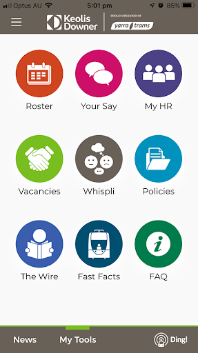Ding! employee app Screen 2