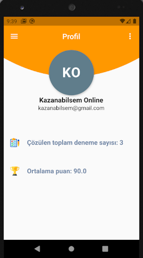 Android application KazanaBilsem 2021 screenshort