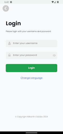 Android application Nilkanth Classes screenshort