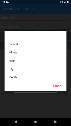 Remind Me Later! - Timer Screen 3