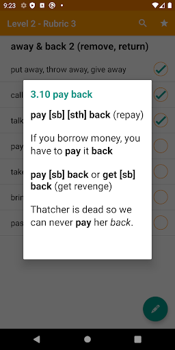 VerbBusters Phrasal Verbs Screen 2
