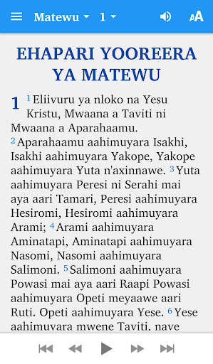 Makhuwa Bible (Emakhuwa) Screen 2