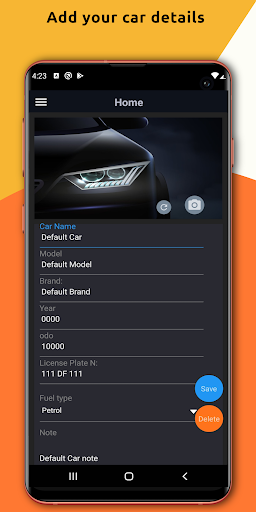 Auto Care,Car Service tracker Screen 3
