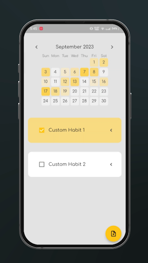 Android application Habito screenshort