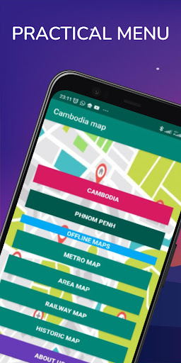 Android application Cambodia map screenshort