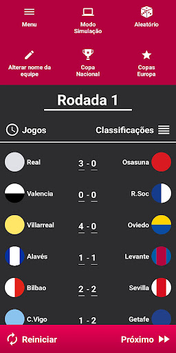 Visualização do aplicativo