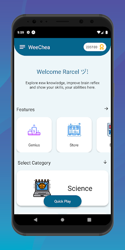 Android application WeeChea: Ultimate Quiz Game screenshort