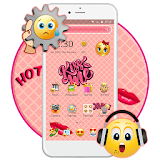 Sweet Emoji Pink Theme icon