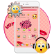 甘い絵文字のピンクのテーマ - Androidアプリ