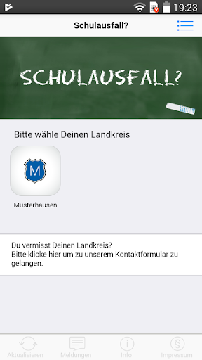 Android application Schulausfall screenshort