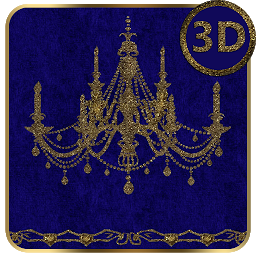 Immagine dell'icona Blue Gold Chandelier 3D Next L