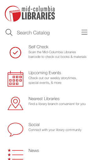 Android application Mid-Columbia Libraries screenshort