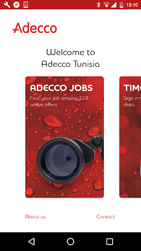 Android application Adecco Tunisie screenshort