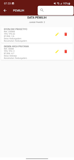 Android application Caleg-GO screenshort