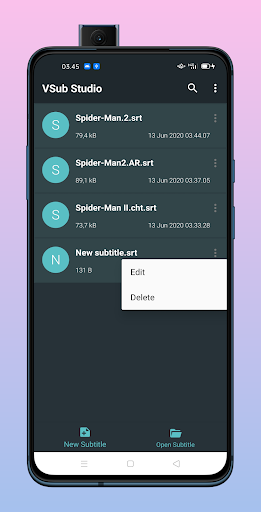 Android application VSub Studio screenshort