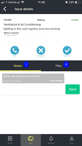 Android application SES Mobile screenshort