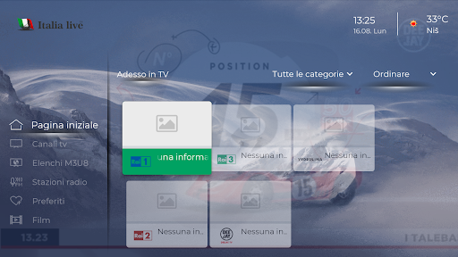 Android application Italia Live screenshort