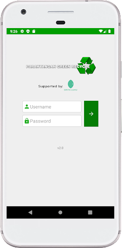 Android application Parahyangan Green Recycle screenshort