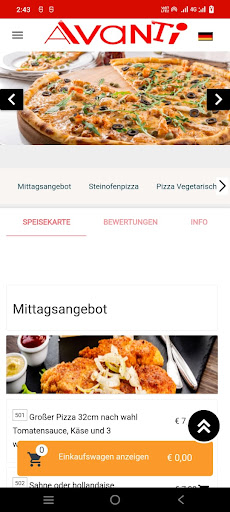 Pizzeria Avanti Screen 2