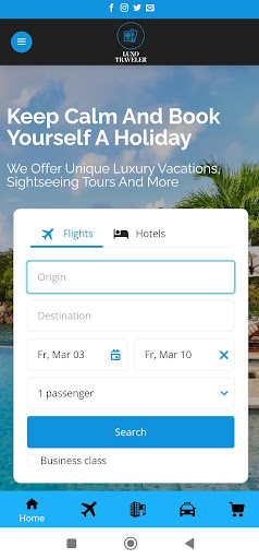 Android application Luxotraveler screenshort