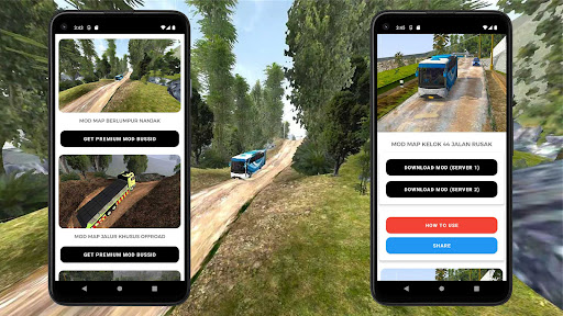 Android application Mod Map Jalan Ekstrim Bussid screenshort