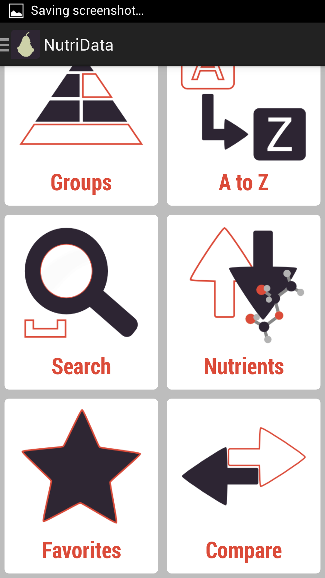 Android application NutriData Nutrition & Calories screenshort