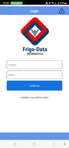 Android application Frigo-Data Vendas screenshort