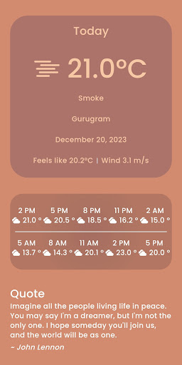 Android application Weatheria screenshort