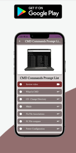 Android application CMD Commands Prompt List Guide screenshort