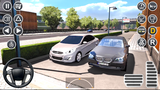 現代的 車 難的 停車處 模擬 3d