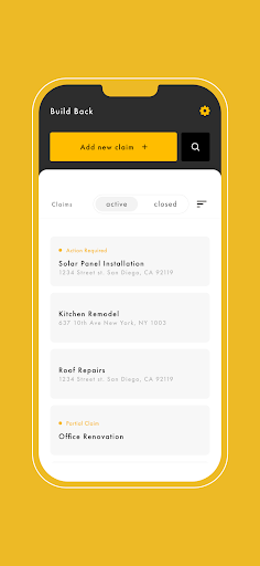 Android application BuildBack screenshort