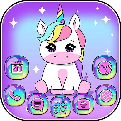 Pink Unicorn Theme Launcher  Icon