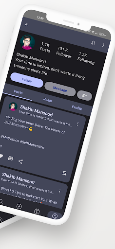 Content Vibe - Your Social Hub Screen 2