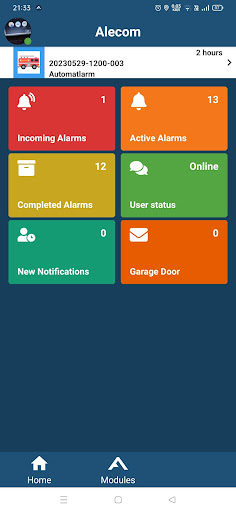 Android application ALECOM 112 screenshort