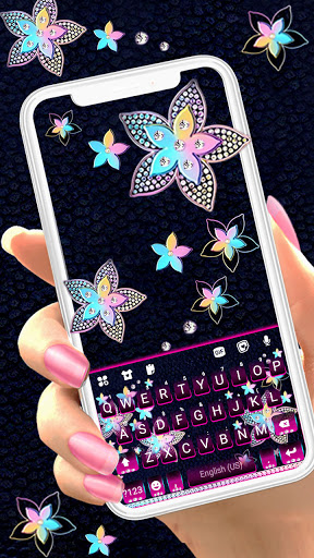 Android application Pastel Flowers Keyboard Backgr screenshort