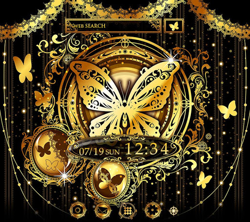 Android application Gothic Butterflies Theme screenshort