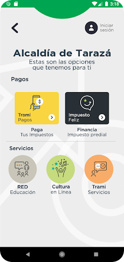 Trami App Taraza Screen 2