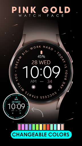 Pink Gold Inspire Watch Face Screen 2
