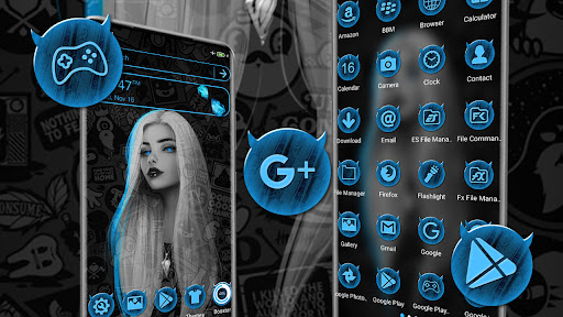 Blue Eye Girl Theme Screen 2
