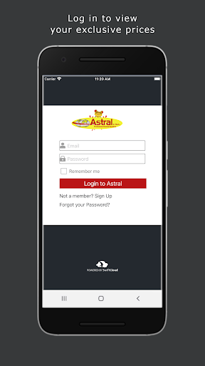 Android application Astral Products screenshort