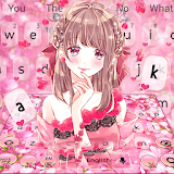 Pink Cuteness Floral Girl Keyboard icon