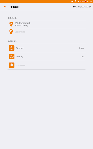 Taxi App Maastricht Screen 2
